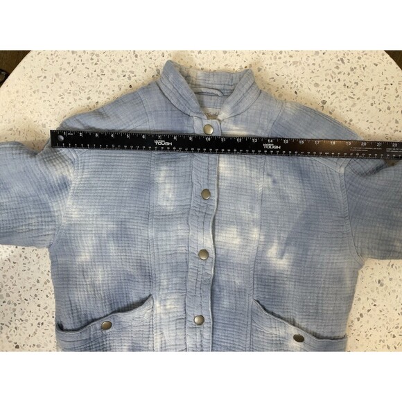 Universal Thread Women Medium Jacket Blue Tie-Dye Bomber Sky Clouds Artist Dream - Picture 10 of 15